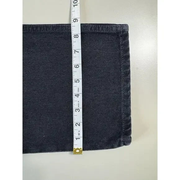 Reformation Women’s Cynthia High Rise Straight Button Fly Black Jeans Size 31 - Picture 11 of 13